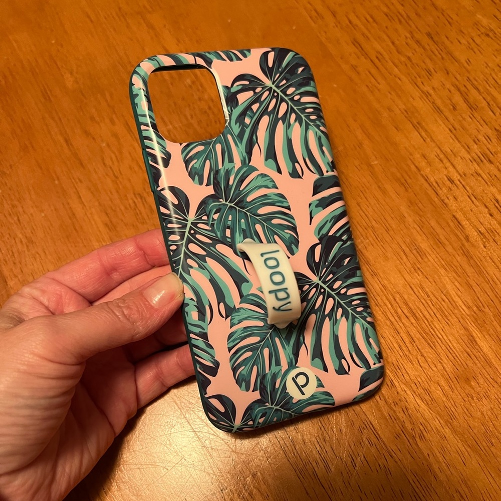 Loopy pink Monstera Phone Case IPhone 11/XR (6.1 screen)